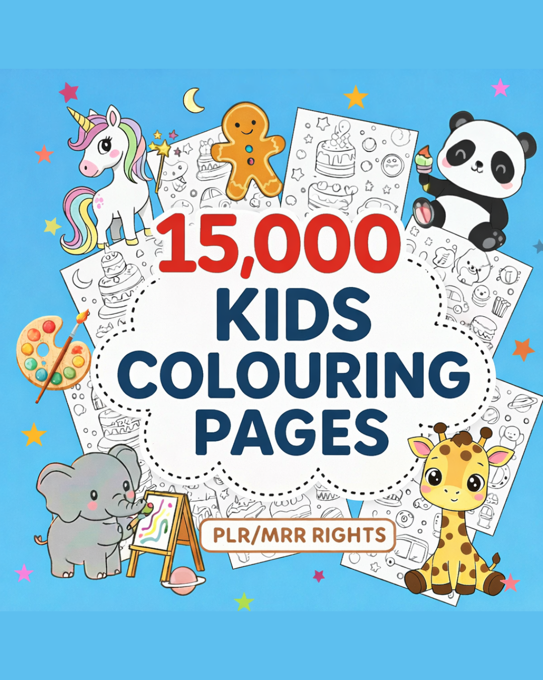 15,000+ Educational Kids Resources | Coloring Book Bundle | PLR & MRR Digital Product